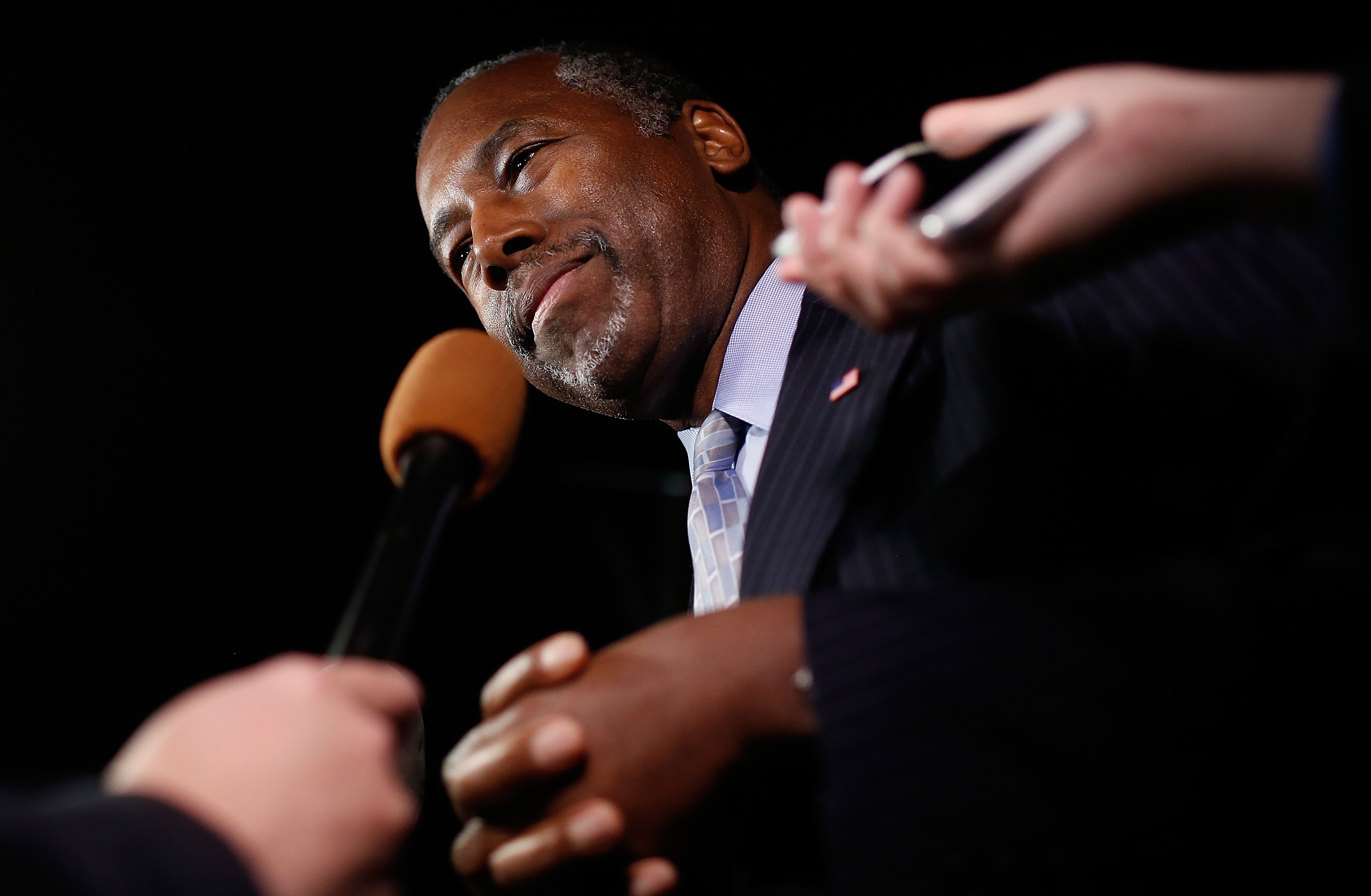 GOP Presidential Candidate Ben Carson Campaigns In Alexandria, Virginia
