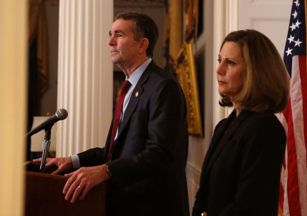 Governor Ralph Northam addresses the media the day after a photo of a person in Blackface and another dressed in a KKK uniform were discovered on his page in his medical school yearbook.