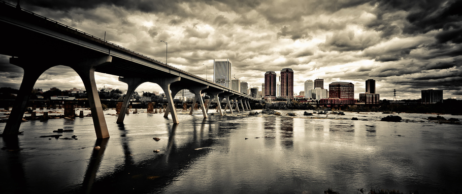 Dark RVA City Skyline - Richmond VA