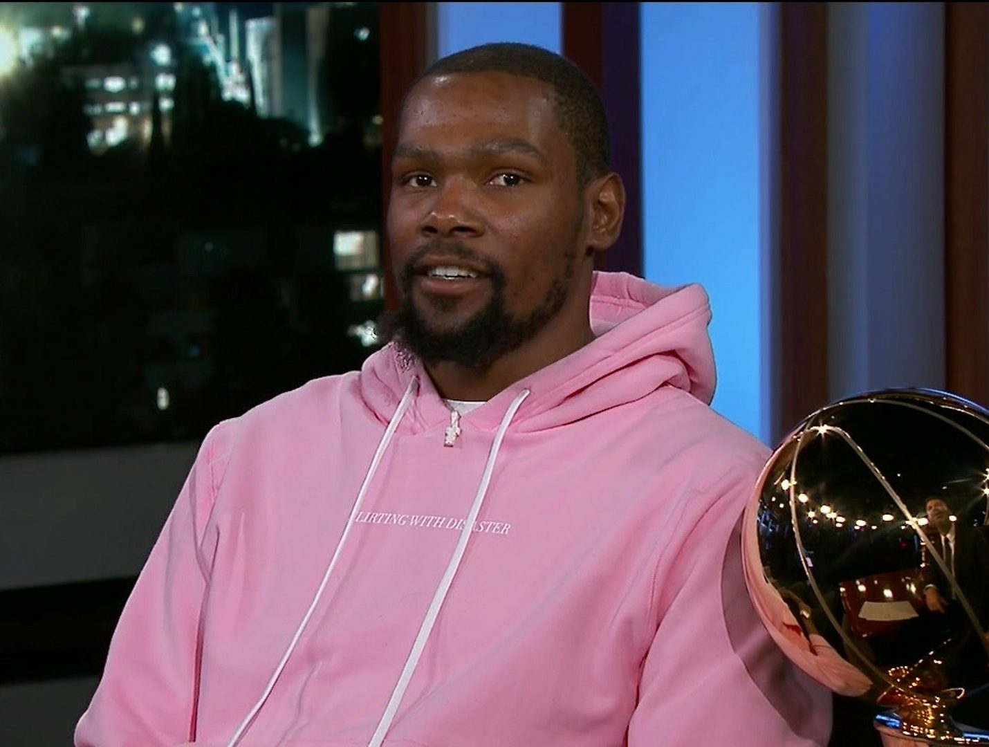 Kevin Durant during an appearance on ABC&apos;s Jimmy Kimmel Live!&apos;