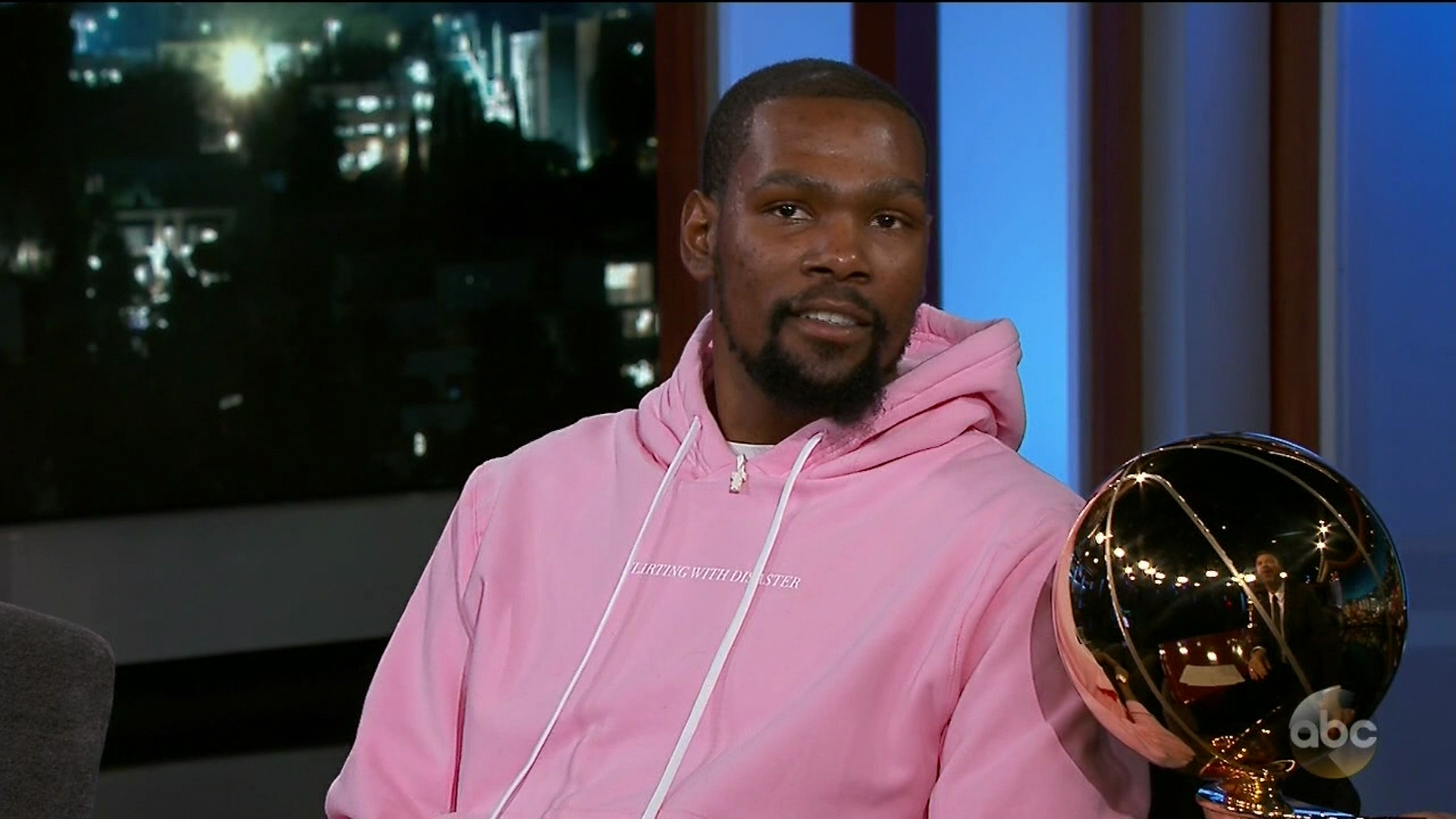 Kevin Durant during an appearance on ABC&apos;s Jimmy Kimmel Live!&apos;